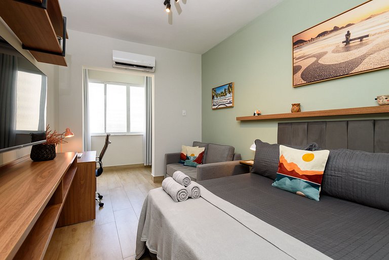 Cozy Copacabana Studio - 6 minutos da Praia
