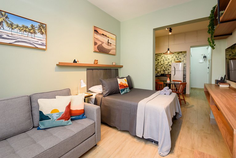Cozy Copacabana Studio - 6 minutos da Praia