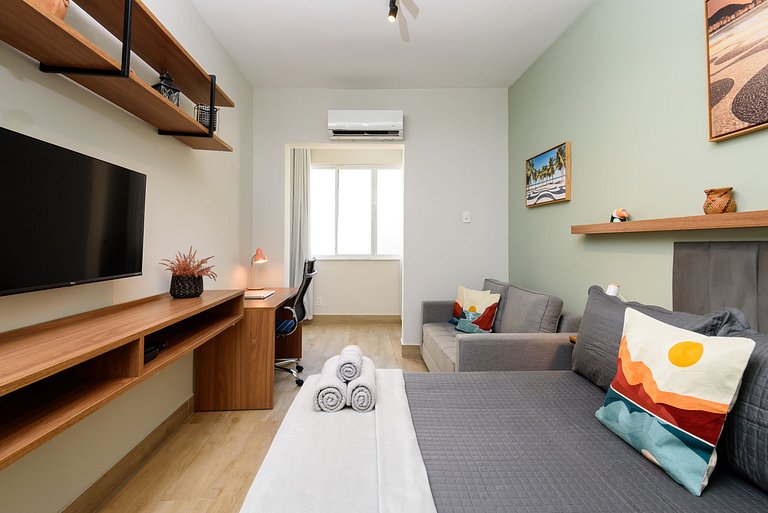 Cozy Copacabana Studio - 6 minutos da Praia