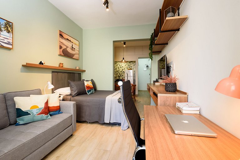 Cozy Copacabana Studio - 6 minutos da Praia