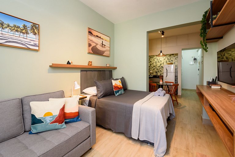 Cozy Copacabana Studio - 6 minutos da Praia